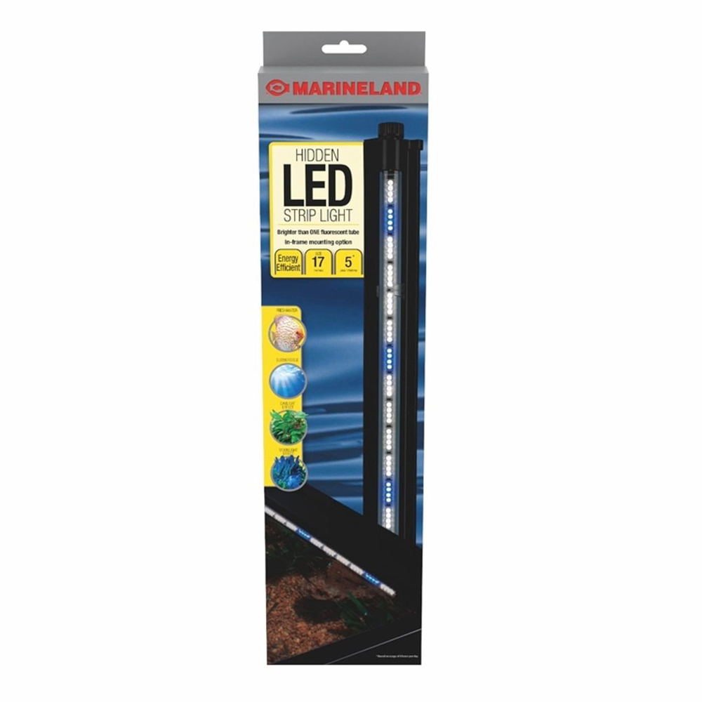 Marineland Hidden LED Strip Light 17" Submersible Aquarium Fish Tank Light